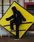 Homemade Crosswalk Man Costume - 2012 Halloween Costume Contest Crosswalk Man Costume