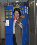 Doctor Who in the Tardis Costume - 2011 Halloween Costume Contest Doctor Who in the TARDIS Costume