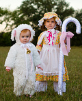 Little Bo Peep and her Sheep Homemade Costumes - 2013 Halloween Costume Contest Little Bo Peep and her Sheep Costume