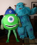 Mike and Sully Couple Halloween Costume - 2012 Halloween Costume Contest Mike and Sully Costume