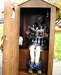 Hunter in an Outhouse Costume