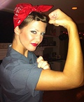 Homemade Rosie the Riveter costume - 2011 Halloween Costume Contest Rosie the Riveter Costume