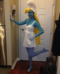 Homemade Smurf and Smurfette Costumes - 2011 Halloween Costume Contest Smurfette Costume