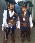 Jack Sparrow homemade costumes - 2012 Halloween Costume Contest Jack Sparrow - The Real & The Imposter Costume
