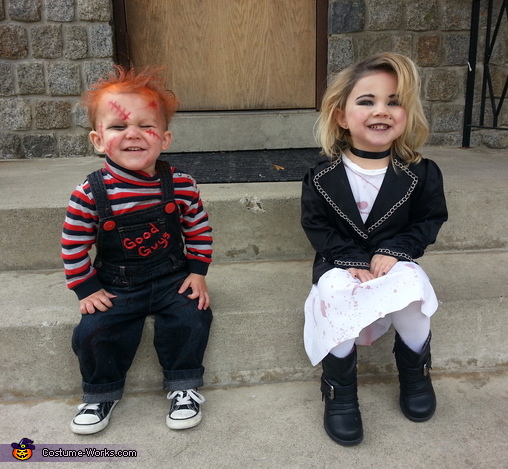 Chucky and Bride Kids Halloween Costume