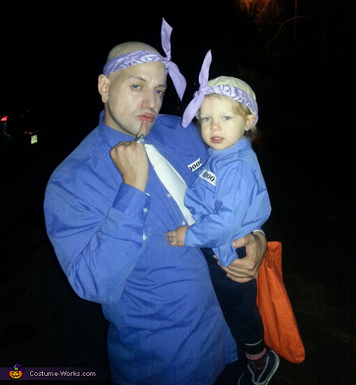 Dr. Evil & Mini Me in Prison Outfits Costume