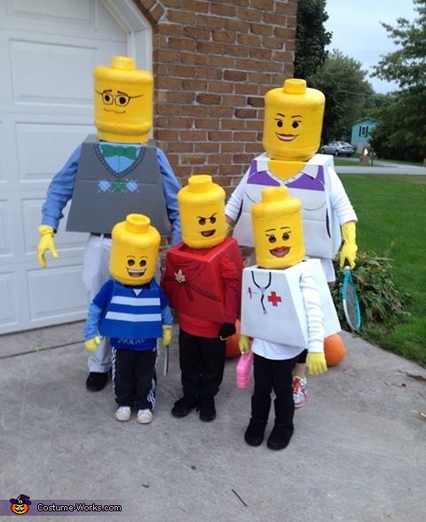 Lego Family - Homemade costumes for families