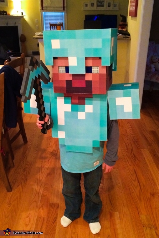 Minecraft Diamond Armor Steve Costume