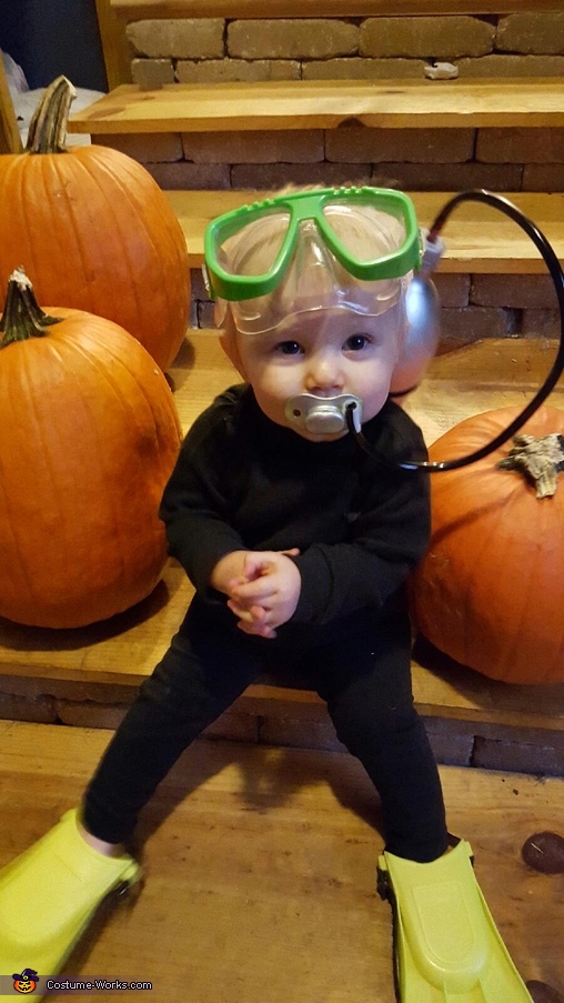 Easy DIY Scuba Diver Baby Costume