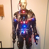 Photo #4 - 85% complete. Front view. The knee armor have open slots to holster the gun and the claw when you need to use your hands.