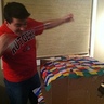 Photo #3 - My husband in the process of making the pinata