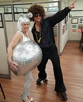 70's Disco Ball and Disco Dude Costume