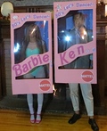 easy barbie and ken costume