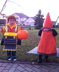 Bulldozer Driver and Construction Cone Costume
