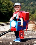 Thomas the Train & Driver Costume | Original DIY Costumes - Photo 4/4