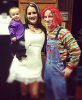 Chucky and his bride Halloween couple costume. DIY costume. Chucky. Chucky's  Bride Co…