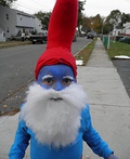 Homemade Brainy Smurf costume