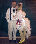 Colonel Sanders and his Chicken Costume