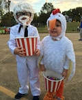 Colonel Sanders and Two Chickens Costume | DIY Costumes Under $25