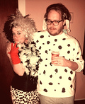 Cruella Deville and 101 Dalmatians Couple Costume