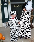 Cruella deville and dalmatian halloween costume