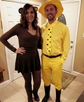 Curious George and The Man in the Yellow Hat Couples Halloween Costume