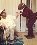 Dr. Hammond and Velociraptor Costume