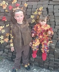 Fall Tree and Pile of Leaves Costume