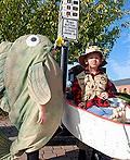 Lil Fisherman with his Trawl Boat - Costume Idea for Boys