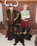 How to Train Your Dragon: Hiccup, Astrid, and Toothless Costume