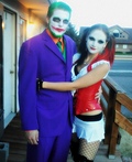 Homemade Joker & Harley Quinn Couple's Costume