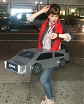 Marty Mcfly with Delorean Costume