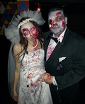 Pregnant Zombie Bride and Groom Costume