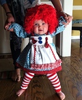 Cute DIY Raggedy Ann Baby Costume Idea