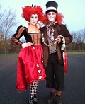 Red Queen and the Mad Hatter Costume