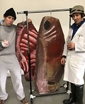Rocky Balboa and Paulie with The Meat Costume