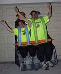 WCYB - ROLLER COASTER COSTUME: A group roller coaster