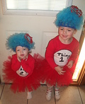 Thing 1 and Thing 2 Cat in the Hat Costumes for Kids | DIY Costumes ...