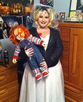 Chucky and his bride Halloween couple costume. DIY costume. Chucky. Chucky's  Bride Co…