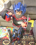 Transforming Optimus Prime Boy's Homemade Costume 