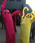 Wacky Wavy Arm Flailing Inflatable Tube Men Group Costume