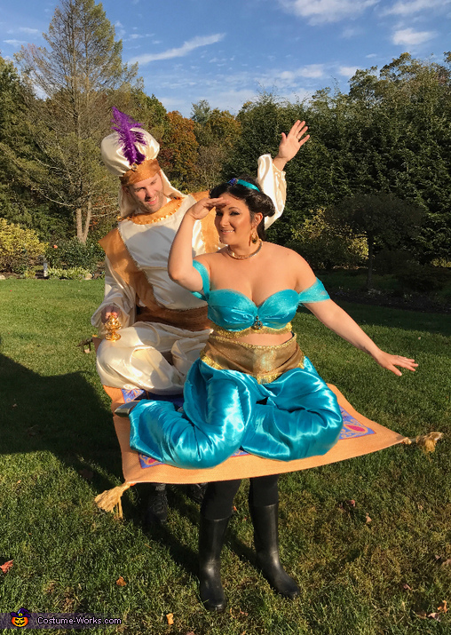 Aladdin Magic Carpet Halloween Costume - Aladdin And Jasmine On Their Magic Carpet Costume