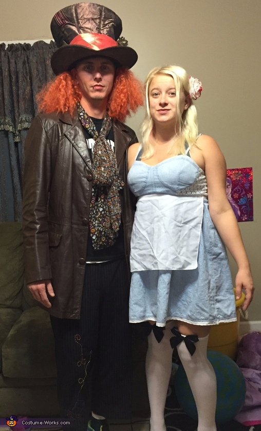 Alice and Mad Hatter Couple's Costume | No-Sew DIY Costumes - Photo 2/2