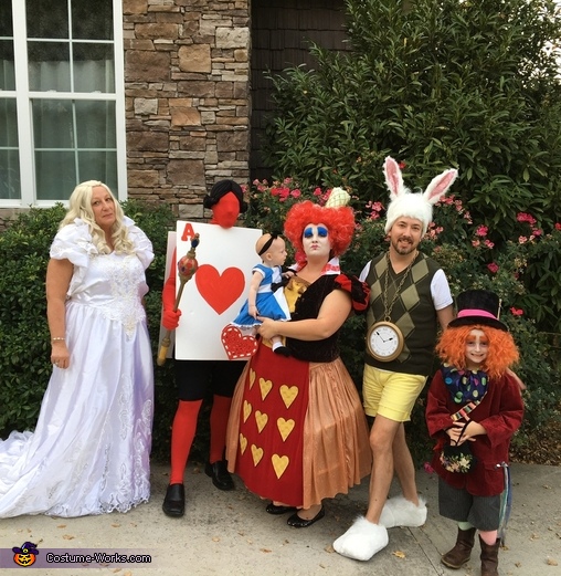 Coolest Homemade Alice in Wonderland Family Costume