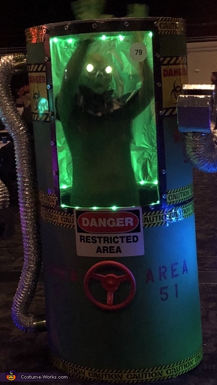 Area-51 Alien in Container Costume