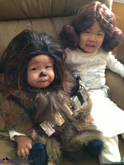 Baby Chewbacca and Little Leia Costumes