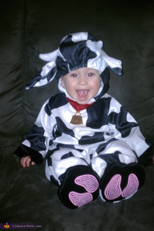 child zipster cow one piece costume