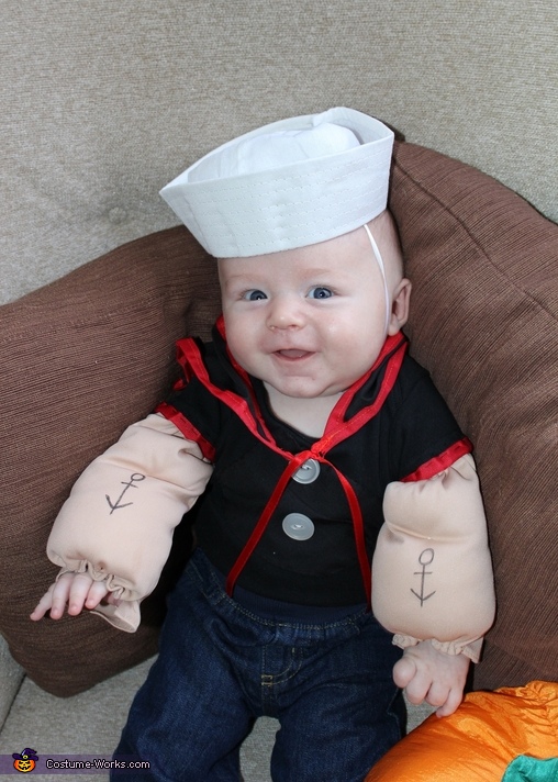 Baby Popeye Costume | Last Minute Costume Ideas