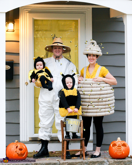 Beehive and Beekeeper Family Costume