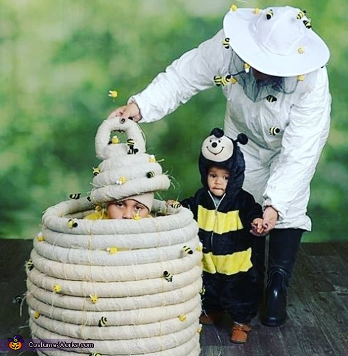Beehive, Bee and Bee Keeper Costume